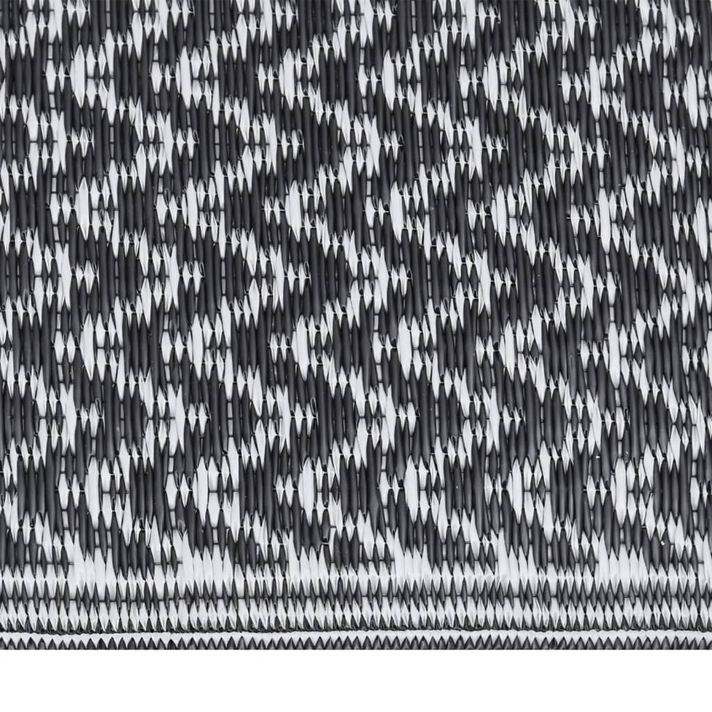 vidaXL Χαλί εξωτερικού χώρου ARAKIL Μαύρο 140x200 cm PP