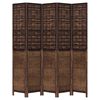vidaXL Διαχωριστικό Χώρου με 5 Πάνελ Σκ. Καφέ από Μασίφ Ξύλο Παυλώνιας