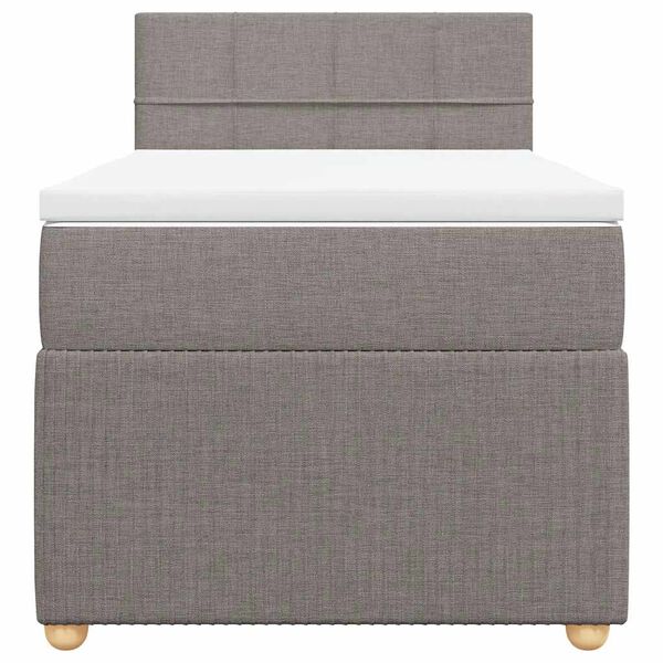 vidaXL &Kappa;&rho;&epsilon;&beta;ά&tau;&iota; Boxspring &mu;&epsilon; &Sigma;&tau;&rho;ώ&mu;&alpha; Taupe 80x200 &epsilon;&kappa;. &Upsilon;&phi;&alpha;&sigma;&mu;ά&tau;&iota;&nu;&omicron;