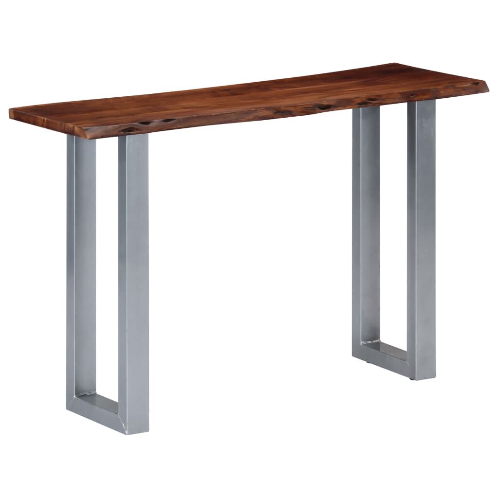 vidaXL Τραπέζι Κονσόλα 115x35x76 εκ. από Μασίφ Ξύλο Ακακίας και Σίδηρο