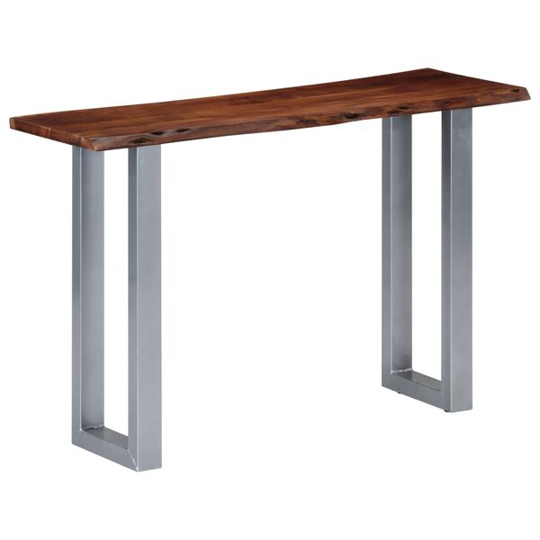 vidaXL Τραπέζι Κονσόλα 115x35x76 εκ. από Μασίφ Ξύλο Ακακίας και Σίδηρο