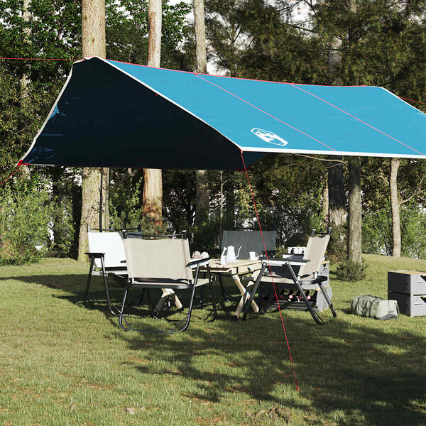 vidaXL Μουσαμάς Κάμπινγκ Αδιάβροχος Μπλε 420x440 εκ.