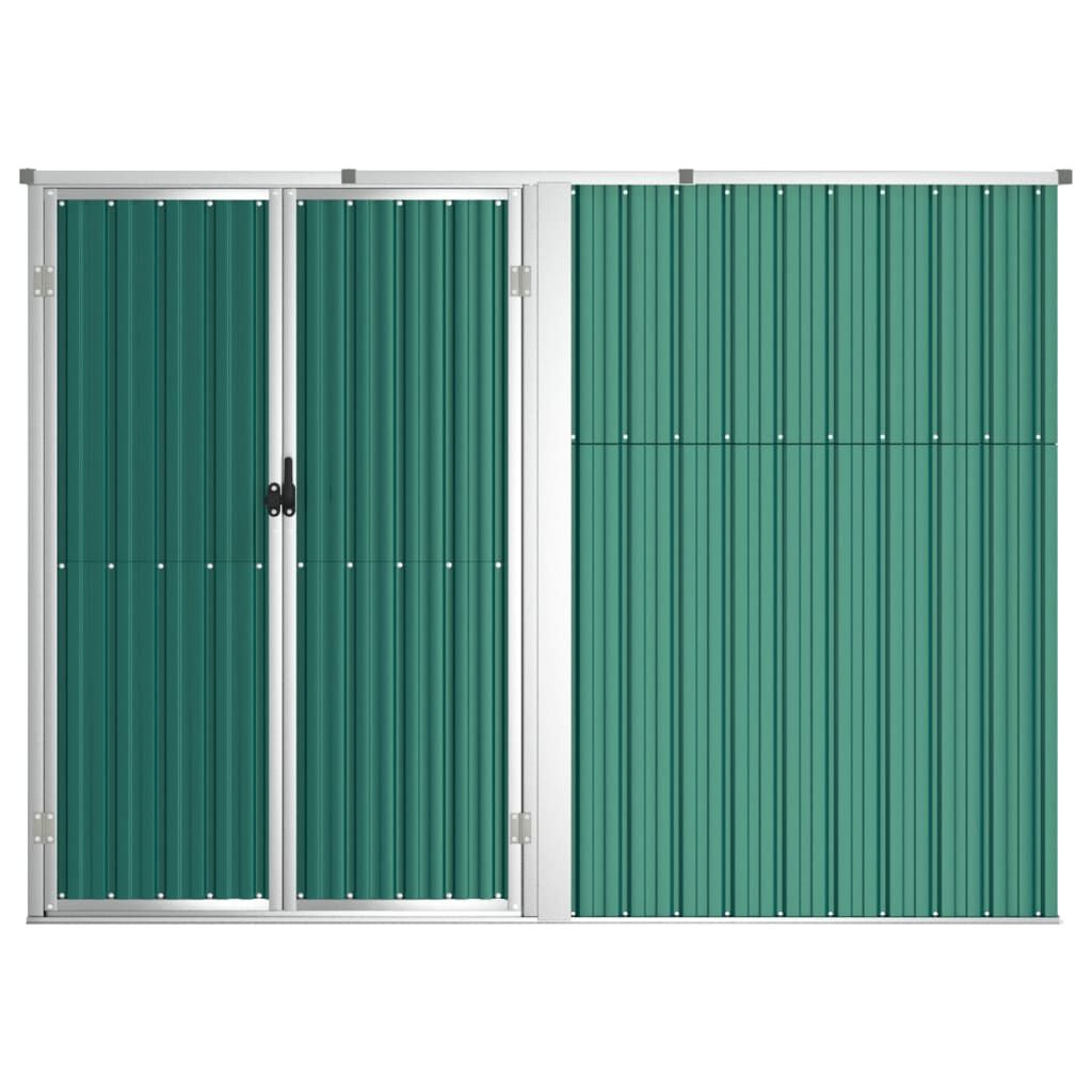 vidaXL Αποθήκη Εργαλείων Κήπου Πράσινη 225x89x161 εκ. Γαλβαν. Ατσάλι