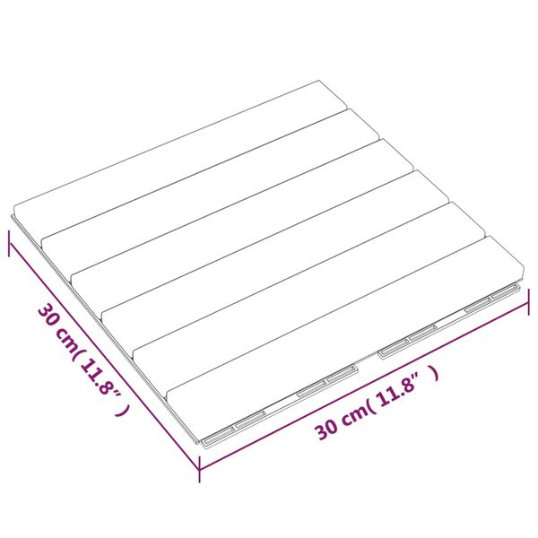 vidaXL Πλακάκια Deck Κάθετο Σχέδιο 10 τεμ. 30x30 εκ. Μασίφ Ξύλο Teak