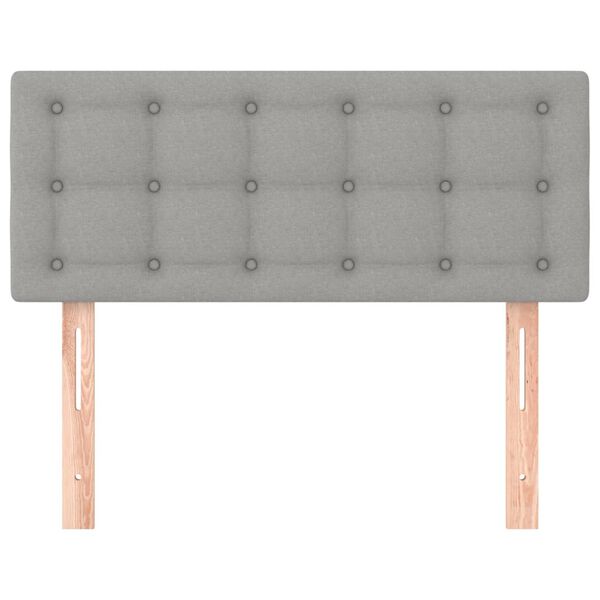 vidaXL Κεφαλάρι Κρεβατιού Ανοιχτό Γκρι 100x5x78/88 εκ. Υφασμάτινο