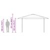 vidaXL Σκηνή Canopy Pop-up Πορτοκαλί 400 x 400 cm ύφασμα