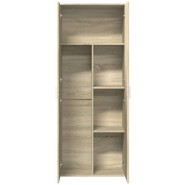 vidaXL Ντουλάπι Sonoma Δρυς 70x35x180 εκ. από Επεξεργασμένο Ξύλο
