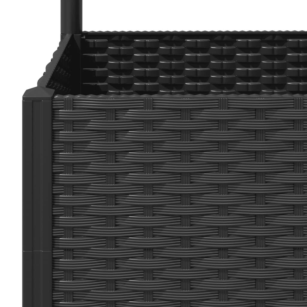 vidaXL Ζαρντινιέρα Κήπου με Καφασωτό Μαύρο 120 x 40 x 136 εκ. από PP