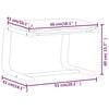 vidaXL Υποπόδιο Σκούρο Γκρι 51 x 41 x 40 εκ. Υφασμάτινο