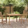 vidaXL Τραπεζαρία Κήπου 110 x 110 x 77 εκ. από Μασίφ Ξύλο Teak