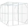 vidaXL Κλουβί Πουλιών Ανθρακί 210 x 304 x 213 εκ Γαλβανισμένος χάλυβας