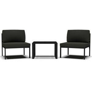 vidaXL Σαλόνι Κήπου Σετ 3 Τεμαχίων Ανθρακί Αλουμινίου με Μαξιλάρια