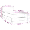 vidaXL Κρεβάτι Boxspring με Στρώμα Σκούρο Πράσινο 80x200 εκ. Βελούδινο