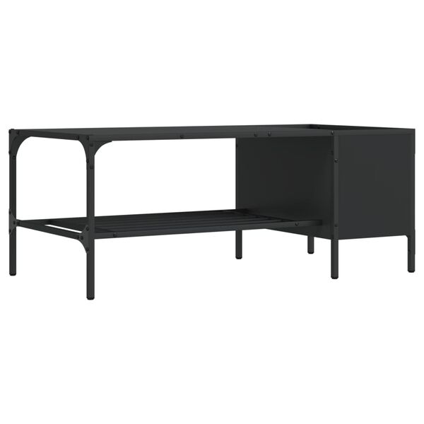 vidaXL Τραπεζάκι Σαλονιού με Ράφι Μαύρο 100x51x40 εκ. Επεξεργ. Ξύλο