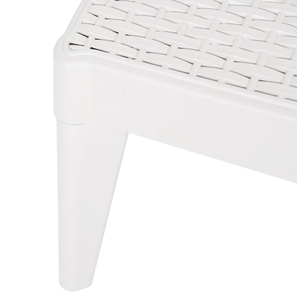vidaXL Ξαπλώστρα Λευκή 186 x 60 x 29 από Πολυπροπυλένιο
