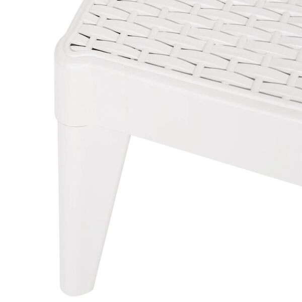 vidaXL Ξαπλώστρα Λευκή 186 x 60 x 29 από Πολυπροπυλένιο