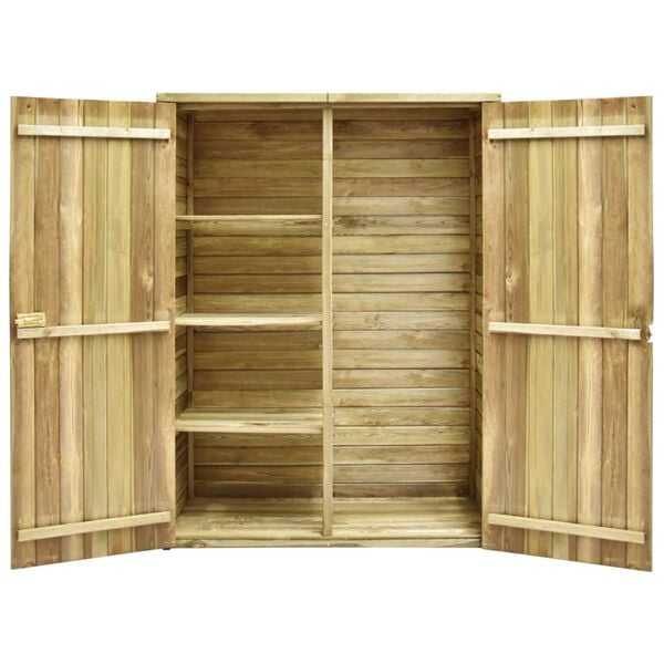 vidaXL Αποθήκη Εργαλείων Κήπου 123x50x171 εκ. Εμποτισμένο Ξύλο Πεύκου
