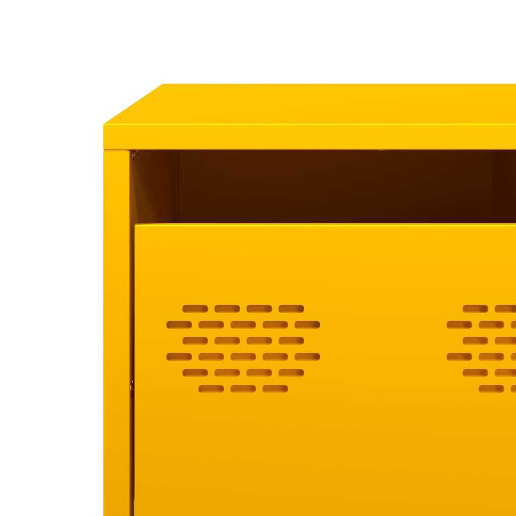 vidaXL Έπιπλο Τηλεόρασης Μουσταρδί 68x50x43,5 εκ. Ατσάλι Ψυχρής Έλασης