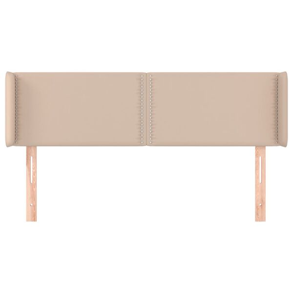 vidaXL Κεφαλάρι με Πτερύγια Καπουτσίνο 147x16x78/88εκ. Συνθετικό Δέρμα