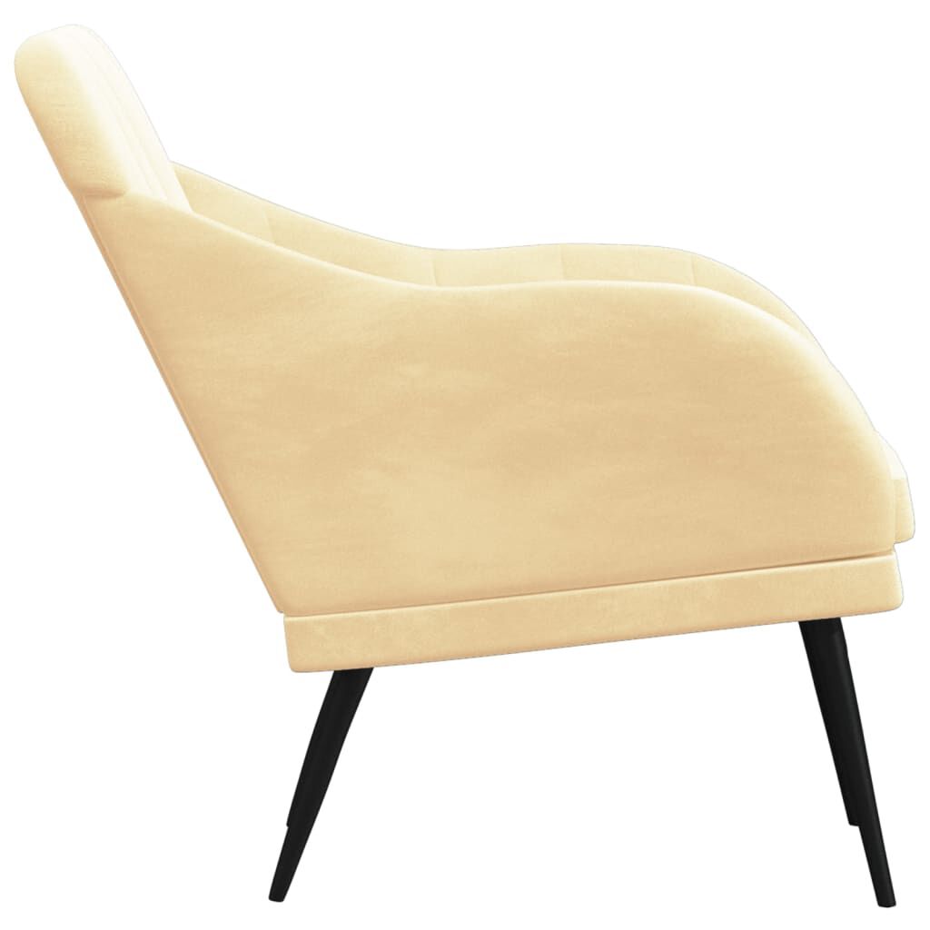 vidaXL Πολυθρόνα Κρεμ 63x76x80 εκ. Βελούδινη