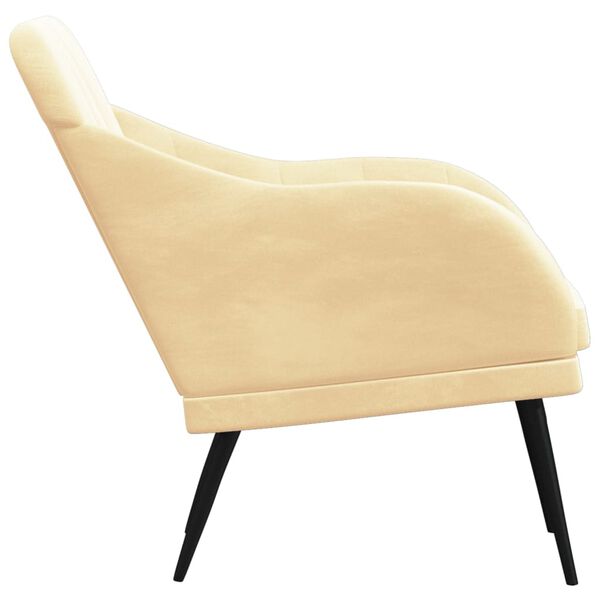 vidaXL Πολυθρόνα Κρεμ 63x76x80 εκ. Βελούδινη