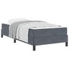 vidaXL Κρεβάτι box spring με στρώμα Σκούρο Γκρι 90 x 190 cm Βελούδο