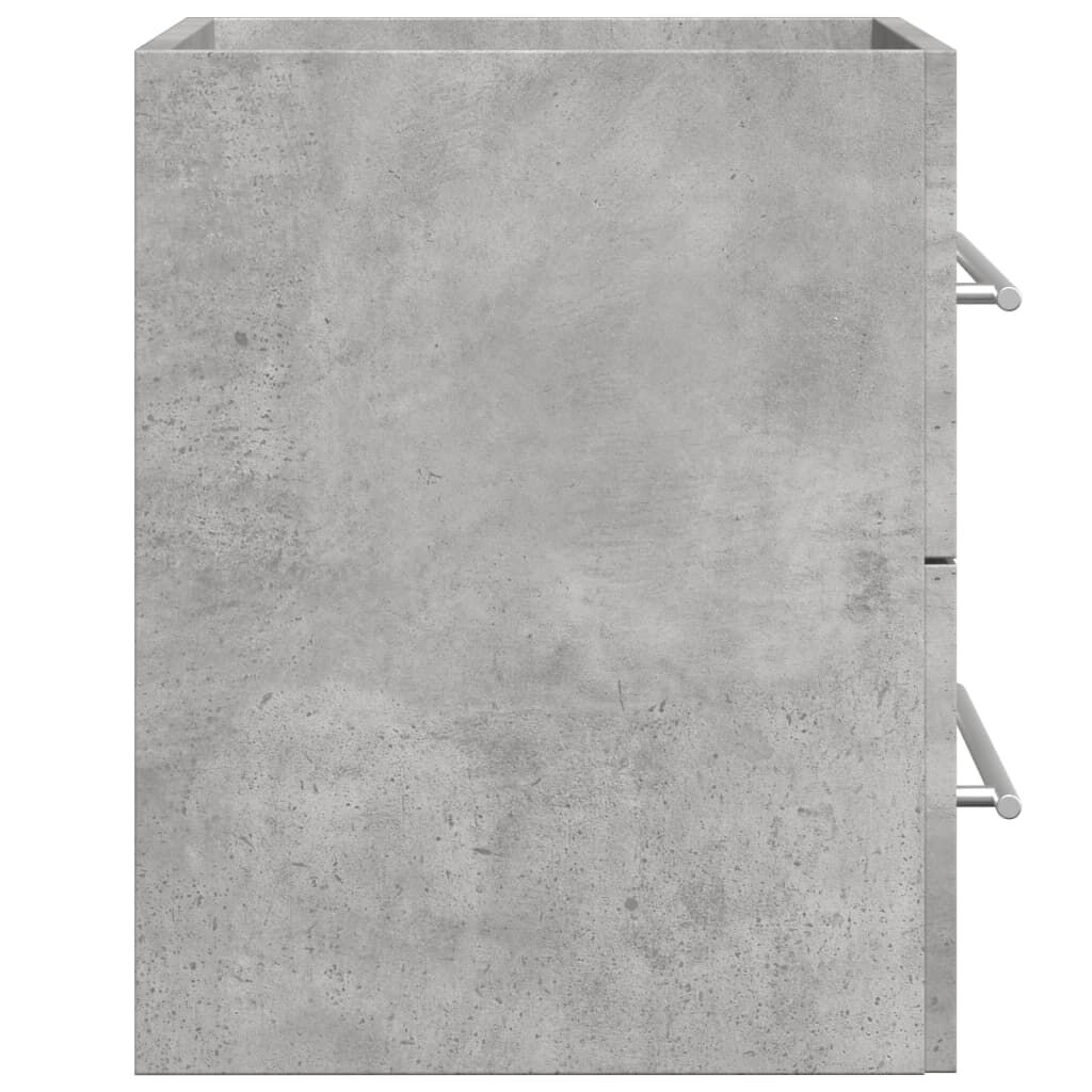 vidaXL Ντουλάπι Νιπτήρα Γκρι Σκυροδέμ. 60 x 38,5 x 48 εκ. Επεξ. Ξύλο