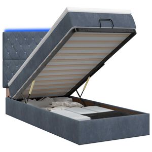 vidaXL &Kappa;&rho;&epsilon;&beta;ά&tau;&iota; Ottoman &mu;&epsilon; &Sigma;&tau;&rho;ώ&mu;&alpha; &kappa;&alpha;&iota; LED &Sigma;&kappa;&omicron;ύ&rho;&omicron; &Gamma;&kappa;&rho;&iota; 80 x 200 cm