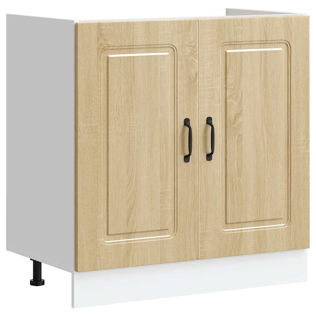 vidaXL Ντουλάπι βάσης νεροχύτη Kalmar Sonoma Δρυς 80x46x81,5 εκ.