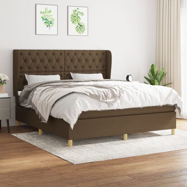 vidaXL &Kappa;&rho;&epsilon;&beta;ά&tau;&iota; Boxspring &mu;&epsilon; &Sigma;&tau;&rho;ώ&mu;&alpha; &Sigma;&kappa;&omicron;ύ&rho;&omicron; &Kappa;&alpha;&phi;έ 160x200 &epsilon;&kappa; &Upsilon;&phi;&alpha;&sigma;&mu;ά&tau;&iota;&nu;&omicron;