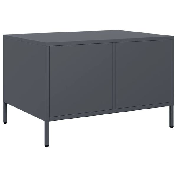 vidaXL Έπιπλο Τηλεόρασης Ανθρακί 68x50x43,5 εκ. Ατσάλι Ψυχρής Έλασης