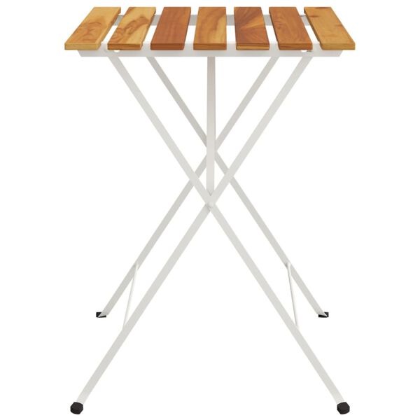 vidaXL Τραπέζι Bistro Πτυσσόμ. 55x54x71 εκ Μασίφ Ξύλο Ακακίας & Ατσάλι