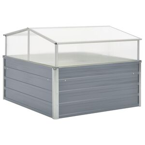 vidaXL &Theta;&epsilon;&rho;&mu;&omicron;&kappa;ή&pi;&iota;&omicron; &Gamma;&kappa;&rho;&iota; 100 x 100 x 85 &epsilon;&kappa;. &alpha;&pi;ό &Gamma;&alpha;&lambda;&beta;&alpha;&nu;&iota;&sigma;&mu;έ&nu;&omicron; &Chi;ά&lambda;&upsilon;&beta;&alpha;