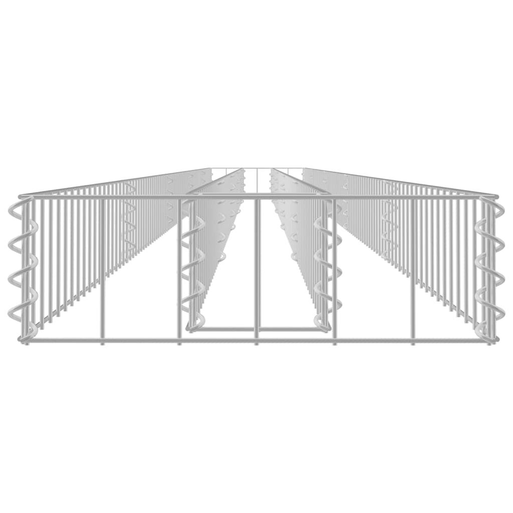 vidaXL Συρματοκιβώτιο-Γλάστρα Υπερυψωμένη 450x30x10 εκ. Γαλβ. Χάλυβας