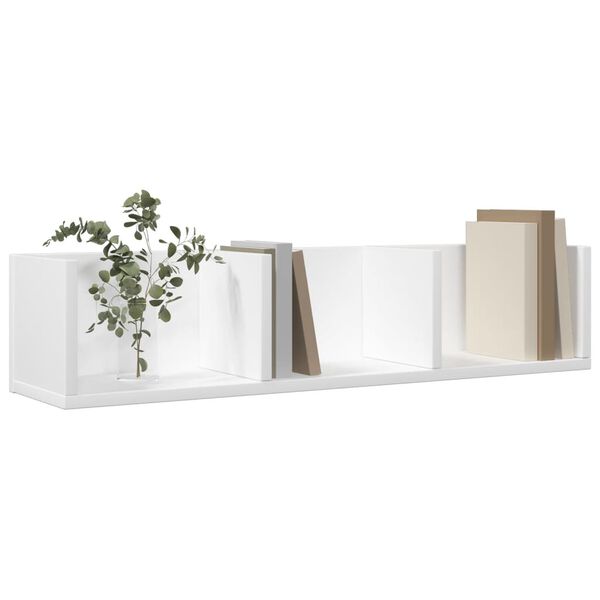 vidaXL Ντουλάπια Τοίχου 2 τεμ. Λευκά 75x18x16,5 εκ. Επεξεργασμένο Ξύλο