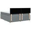 vidaXL Κρεβάτι Boxspring με Στρώμα Ανοιχτό Γκρι 180x200 εκ. Υφασμάτινο