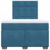 vidaXL Κρεβάτι Boxspring με Στρώμα Μπλε 120x200 εκ. Βελούδινο