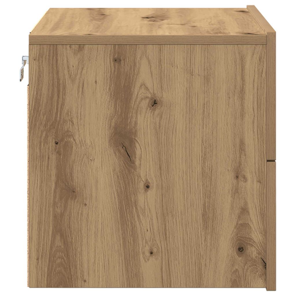 vidaXL Τοίχου κομοδίνο με συρτάρι 2 pcs artisan δρυς 50 x 39 x 41 εκ.