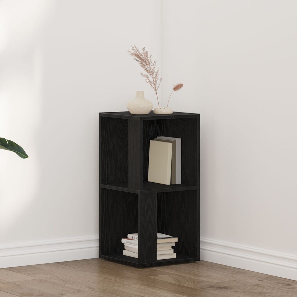 vidaXL Γωνιακά ράφια Μαύρη δρυς 33 x 33 x 67 cm Επεξεργασμένο ξύλο
