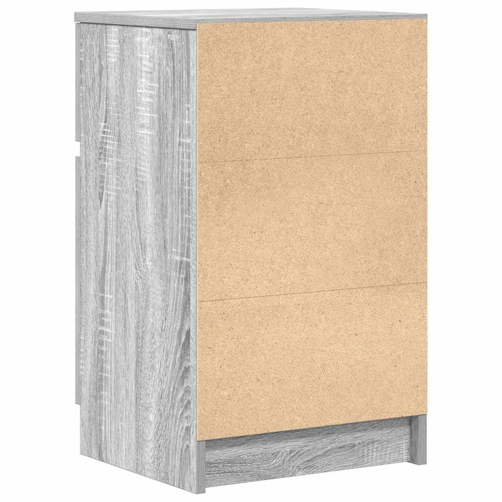vidaXL Κομοδίνο Γκρι Sonoma 39x35x65 εκ. από Επεξεργασμένο Ξύλο