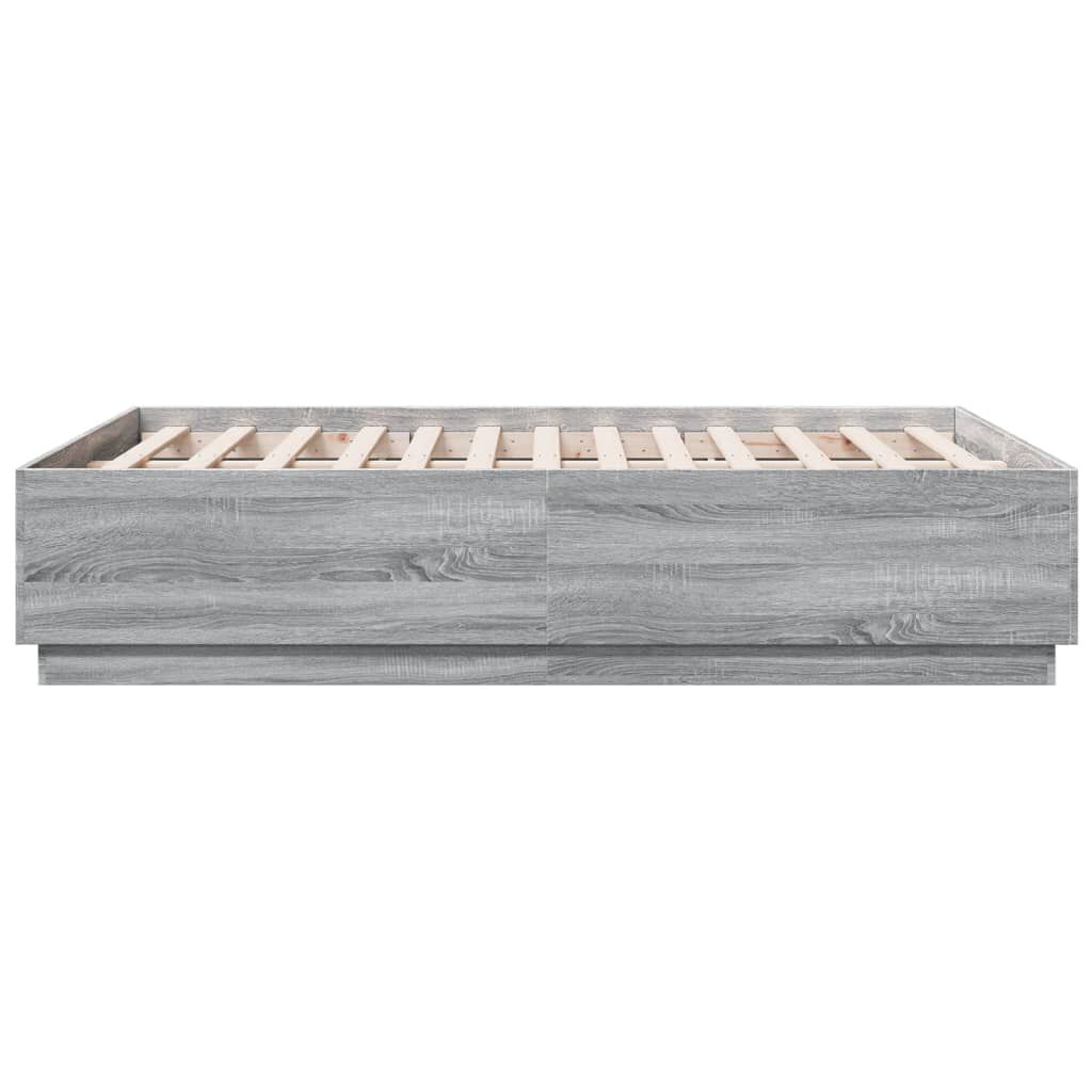 vidaXL Πλαίσιο Κρεβατιού Γκρι Sonoma 140x190 εκ. Επεξεργασμένο Ξύλο