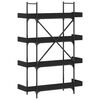 vidaXL Βιβλιοθήκη 4 Επιπέδων Μαύρη 100x33x145,5 εκ. Επεξεργασμένο Ξύλο