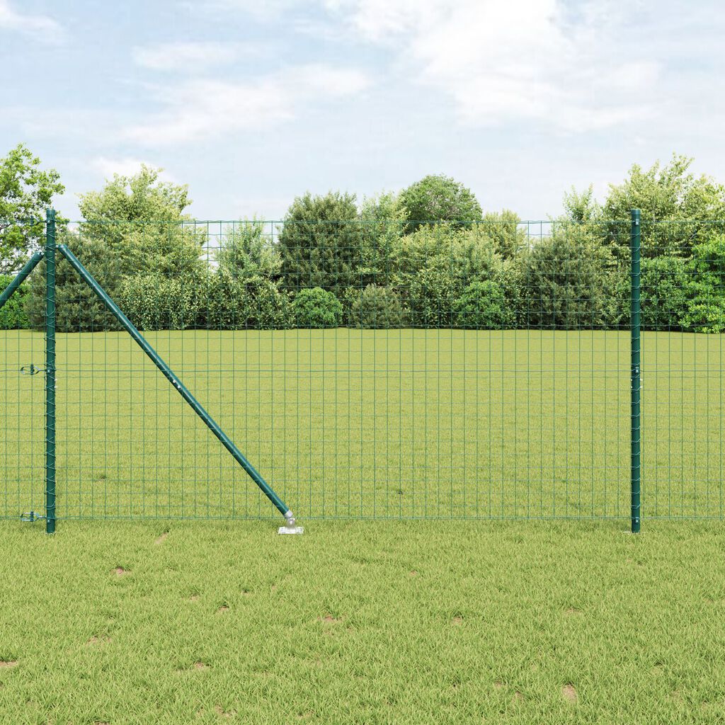 vidaXL Πόμποι φράχτη με ακίδα 13 τεμ Ø32 mm 140 cm Γαλβανισμένο ατσάλι