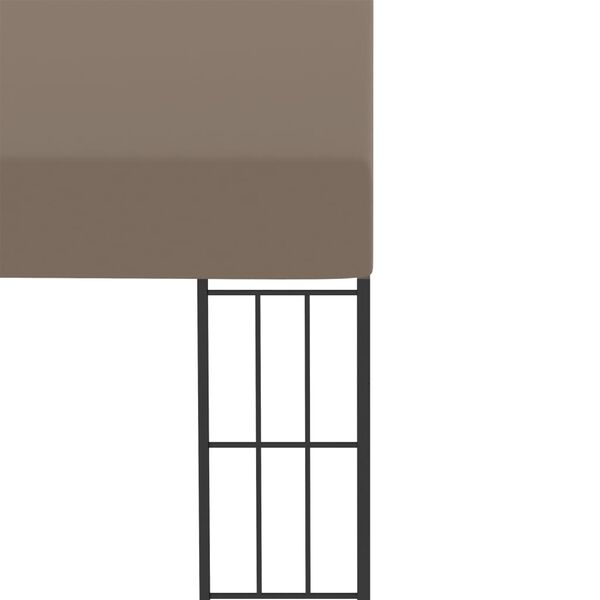 vidaXL Κιόσκι Επιτοίχιο Taupe 4 x 3 μ. Υφασμάτινο