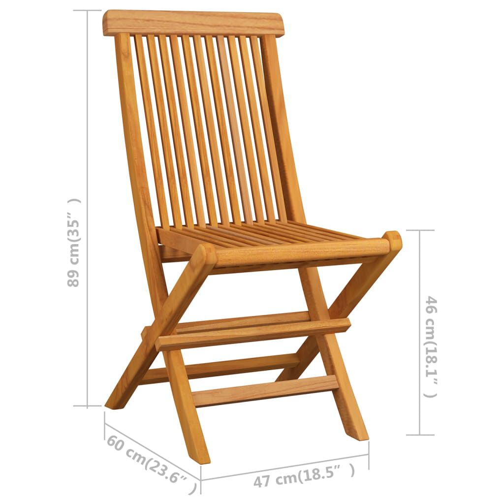 vidaXL Καρέκλες Κήπου 8 τεμ. Μασίφ Ξύλο Teak με Φωτ. Πράσινα Μαξιλάρια