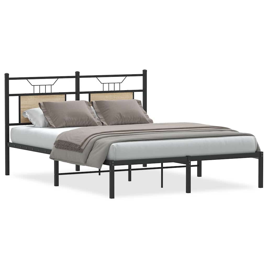 vidaXL Πλαίσιο Κρεβατιού Χωρ. Στρώμα Sonoma Δρυς 150x200εκ. Επ. Ξύλο