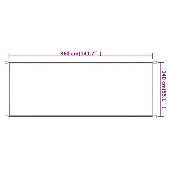 vidaXL Τέντα Κάθετη Μπλε 140 x 360 εκ. από Ύφασμα Oxford