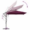 vidaXL Ομπρέλα Cantilever Banana Μπορντό 249 x 249 x 250 εκ.