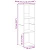 vidaXL Βιβλιοθήκη Artisan Δρυς 36x30x114 εκ. Επεξεργασμένο Ξύλο