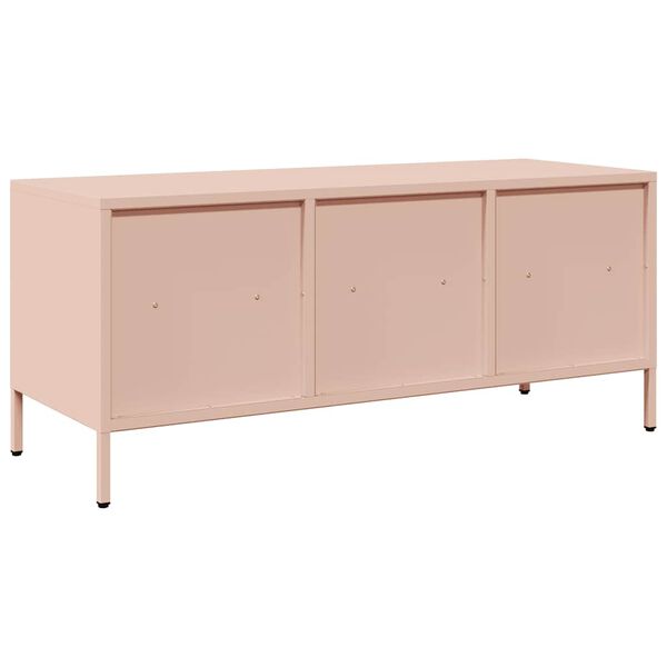 vidaXL Έπιπλο Τηλεόρασης Ροζ 101,5x39x43,5 εκ. Ατσάλι Ψυχρής Έλασης